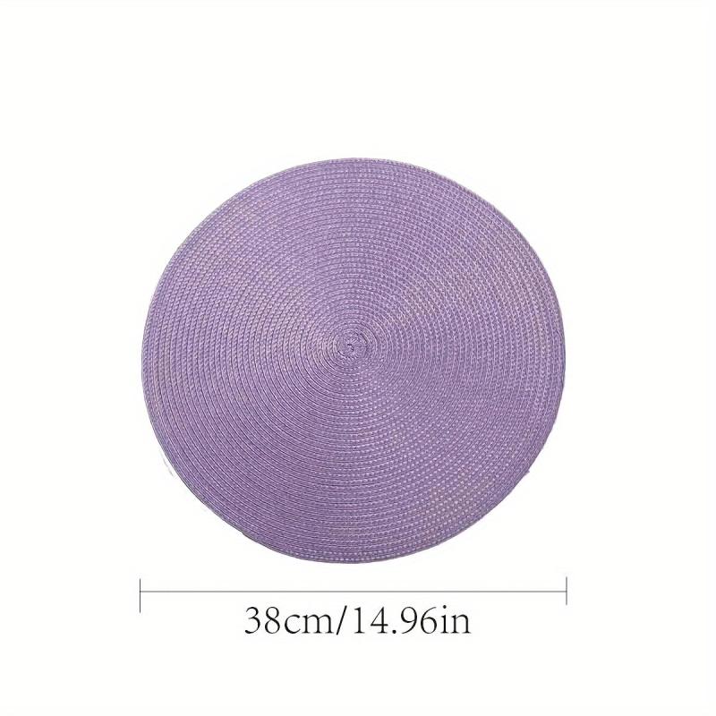 Round Braided Placemats Table Mats Woven Washable Non Slip Place Mats