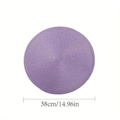 Round Braided Placemats Table Mats Woven Washable Non Slip Place Mats