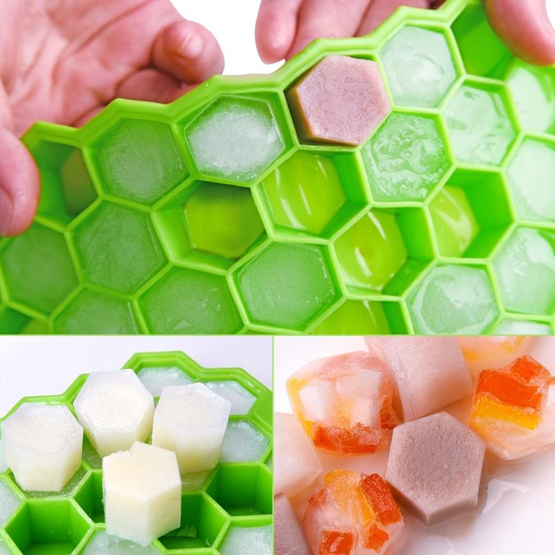 Ice Cube Tray with Removable Lid BPA-free Silicone for Cocktails Whiskey