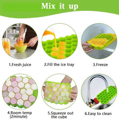 Ice Cube Tray with Removable Lid BPA-free Silicone for Cocktails Whiskey