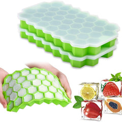 Ice Cube Tray with Removable Lid BPA-free Silicone for Cocktails Whiskey