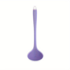 1pc Translucent Silicone Soup Spoon Kitchen Non Stick Cooking Spoon