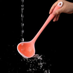 1pc Translucent Silicone Soup Spoon Kitchen Non Stick Cooking Spoon