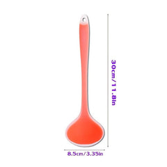 1pc Translucent Silicone Soup Spoon Kitchen Non Stick Cooking Spoon