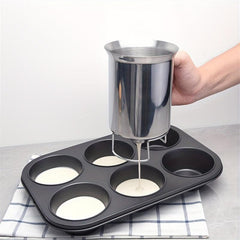 Stainless Steel Batter Separator Cupcake Funnel Mixing Dispenser