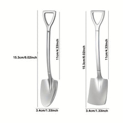 4pcs Creative Shovel Shape Spoon Stainless Steel Kitchen Spoon