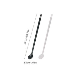 Long Handle Double Spoon & Fork for Milk Powder Coffee Sugar Fruit Tasting