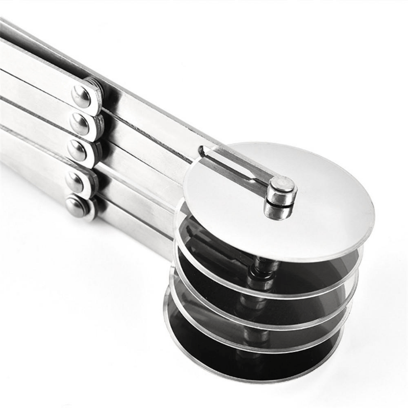 Stainless Steel Pizza Cutter Wheel with 3 Wheels - Easy Slicing