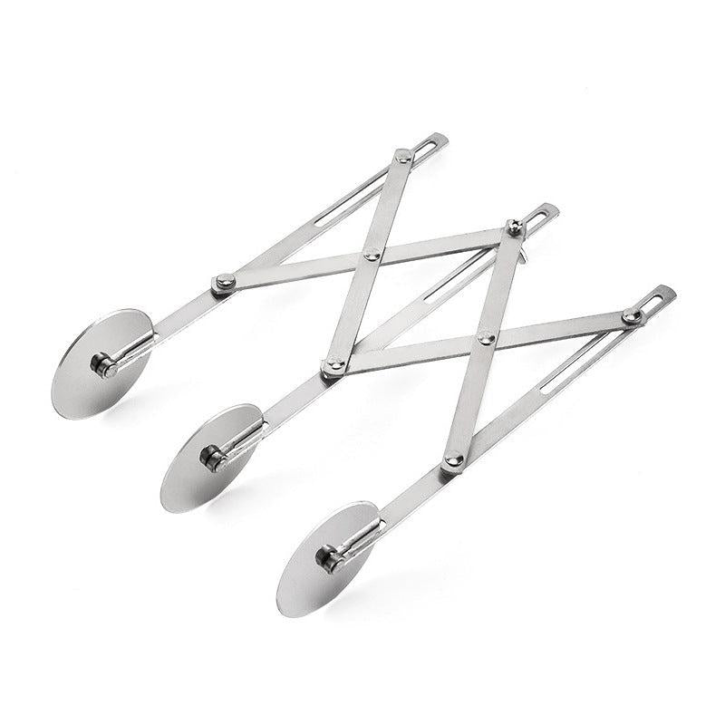 Stainless Steel Pizza Cutter Wheel with 3 Wheels - Easy Slicing