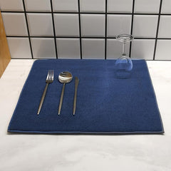 Dish Drying Mat Polyester Absorbent Fast Drying Pad for Countertop
