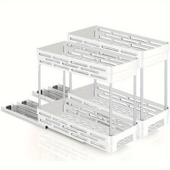 2pcs Pull Out Spice Rack Kitchen Organization