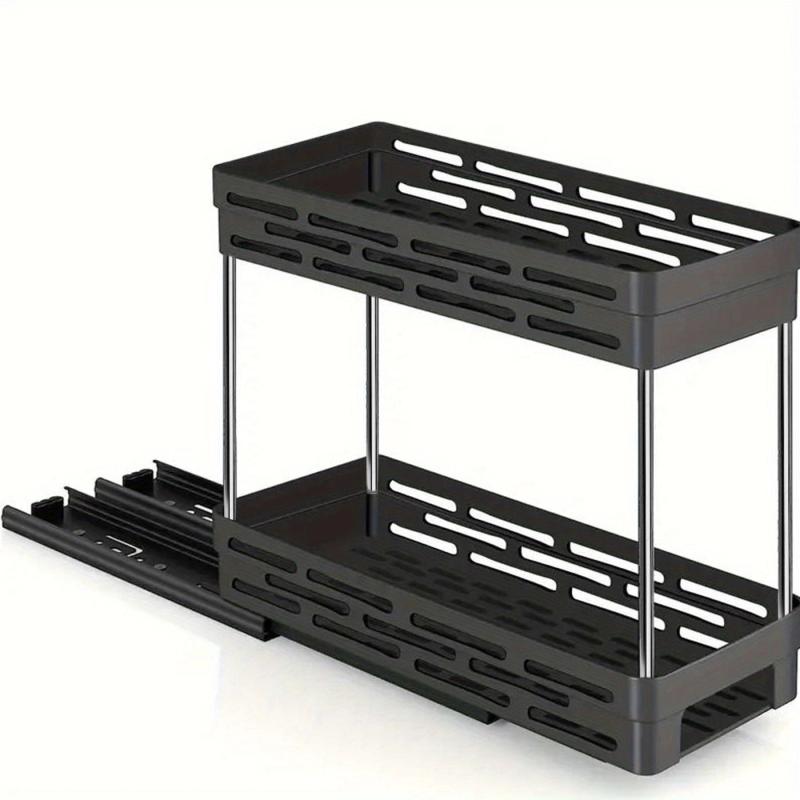 2pcs Pull Out Spice Rack Kitchen Organization