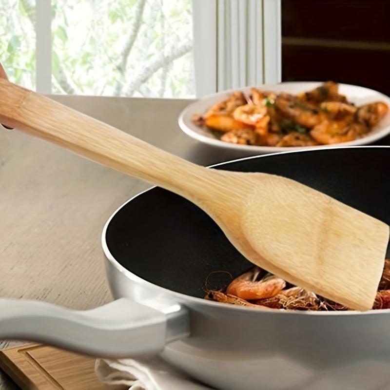 2pcs Bamboo Utensils Cooking Spatula Shovel Stirring Salad Kitchen Accessaries