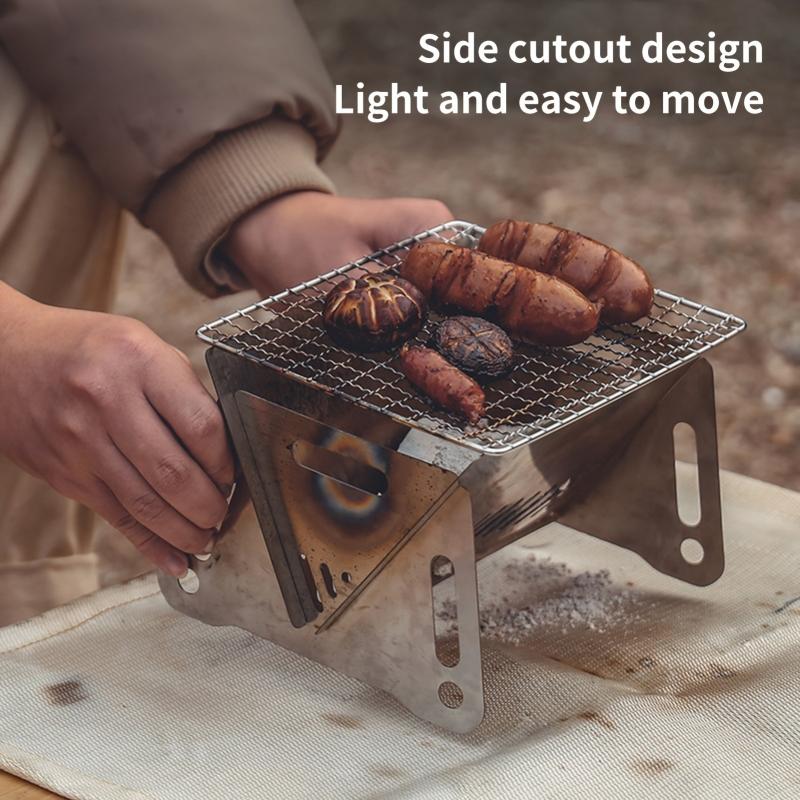 Portable Stainless Steel BBQ Grill for Outdoor Camping
