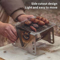 Portable Stainless Steel BBQ Grill for Outdoor Camping