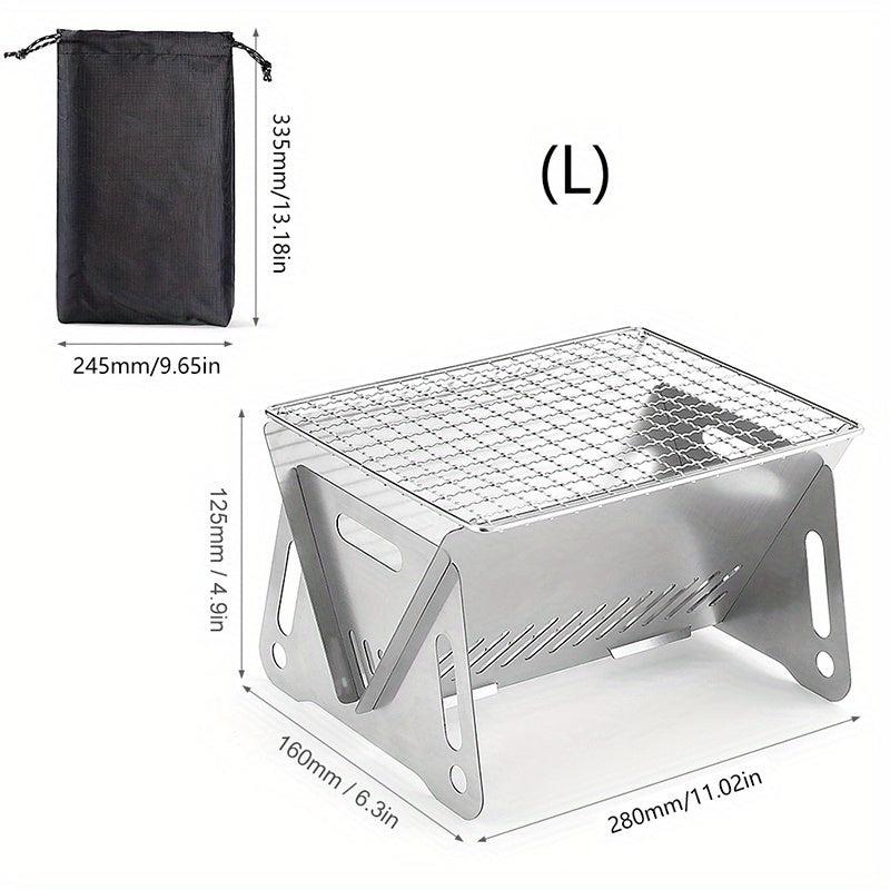 Portable Stainless Steel BBQ Grill for Outdoor Camping