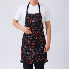 Waterproof Polyester Cartoon Apron for Adults Adjustable Kitchen Apron