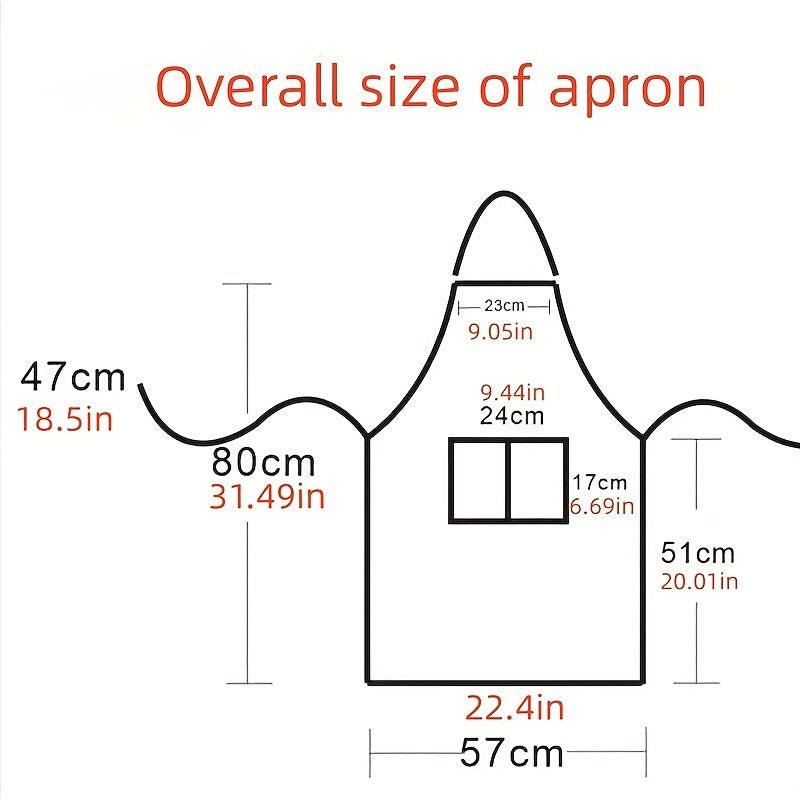 Waterproof Polyester Cartoon Apron for Adults Adjustable Kitchen Apron