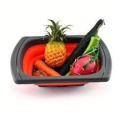 1pc Fruit Basket Vegetable Basket Foldable Telescopic Drainer Basket