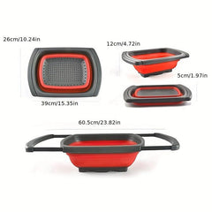 1pc Fruit Basket Vegetable Basket Foldable Telescopic Drainer Basket