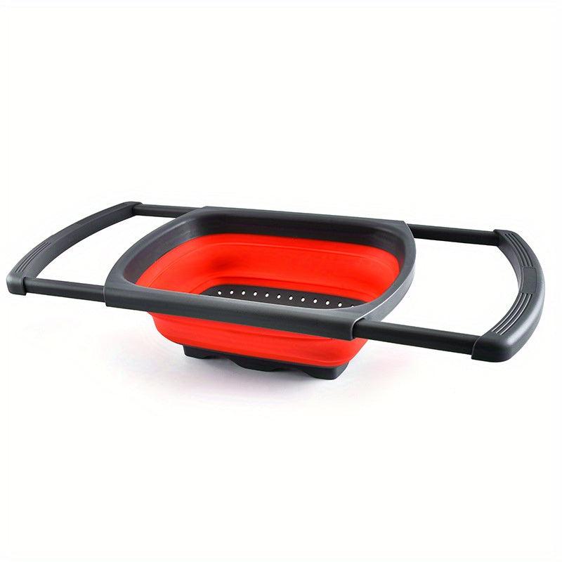 1pc Fruit Basket Vegetable Basket Foldable Telescopic Drainer Basket