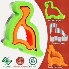 4pcs Stainless Steel Sandwich Cutters and Sealers for Lunch Box Essent