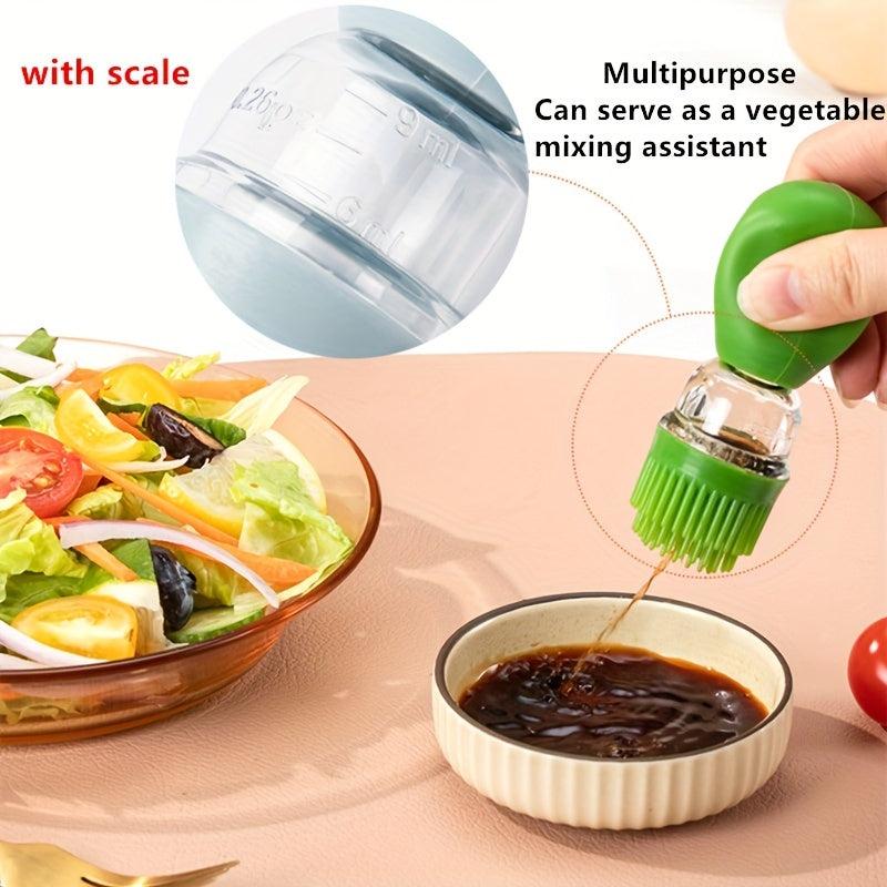 Kitchen Bottle With Brush Pot, Quantitative Brush BBQ Brush Creative Cactus