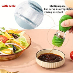 Kitchen Bottle With Brush Pot, Quantitative Brush BBQ Brush Creative Cactus