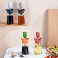 Kitchen Bottle With Brush Pot, Quantitative Brush BBQ Brush Creative Cactus