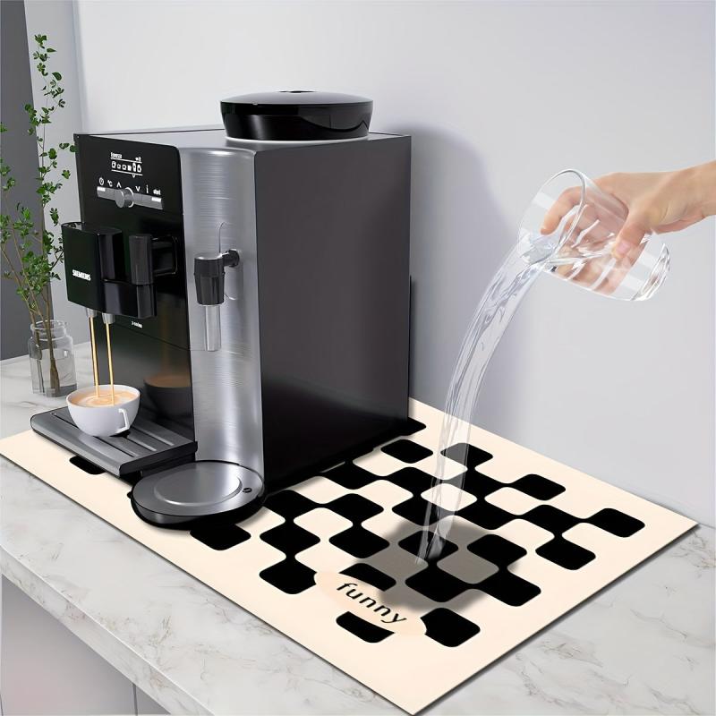 Silicone Dish Drying Mat & Checkerboard Tableware Pad