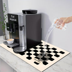 Silicone Dish Drying Mat & Checkerboard Tableware Pad