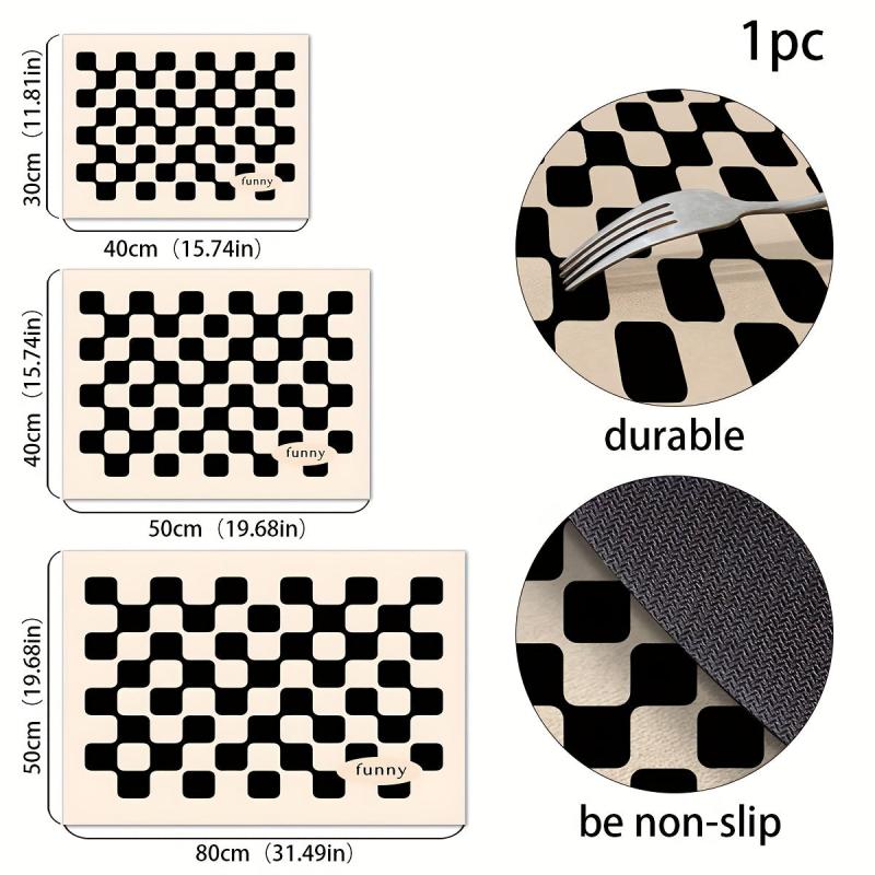 Silicone Dish Drying Mat & Checkerboard Tableware Pad