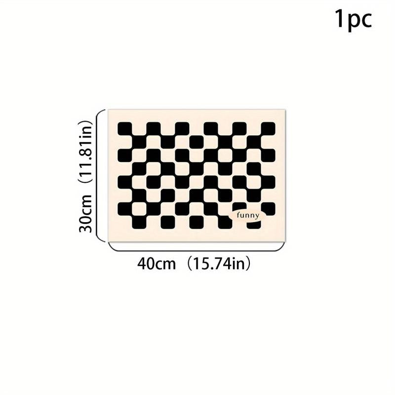 Silicone Dish Drying Mat & Checkerboard Tableware Pad