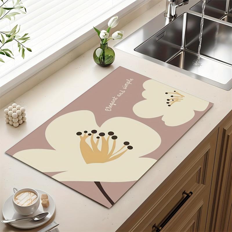 Silicone Dish Drying Mat Absorbent Washable Drying Pad