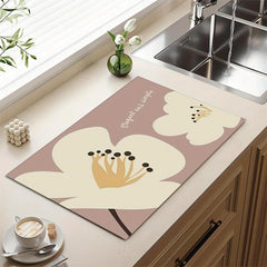 Silicone Dish Drying Mat Absorbent Washable Drying Pad