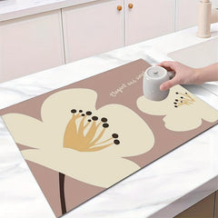 Silicone Dish Drying Mat Absorbent Washable Drying Pad