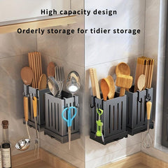 Kitchen Utensil Holder Wall mounted Removable Chopsticks Storage Holders