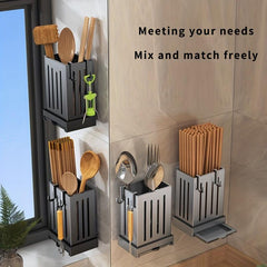 Kitchen Utensil Holder Wall mounted Removable Chopsticks Storage Holders