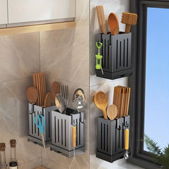 Kitchen Utensil Holder Wall mounted Removable Chopsticks Storage Holders
