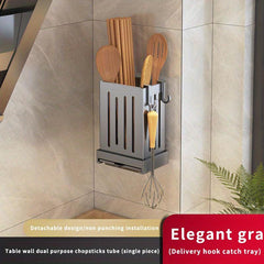 Kitchen Utensil Holder Wall mounted Removable Chopsticks Storage Holders