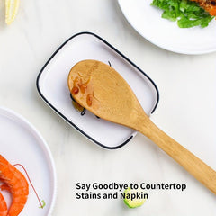 Ceramic Spoon Rest For Stove Top - Large Spoon Holder For Kitchen Counter Top