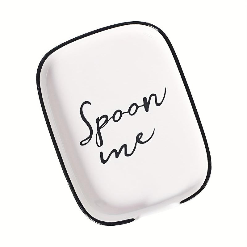 Ceramic Spoon Rest For Stove Top - Large Spoon Holder For Kitchen Counter Top