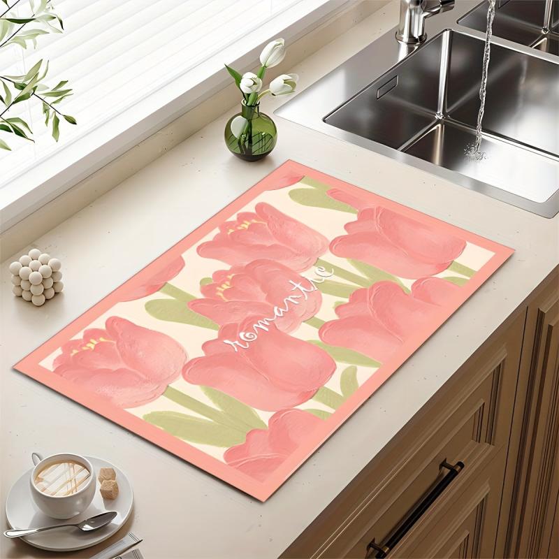 Kitchen Countertop Dish Drying Pad Absorbent Mat