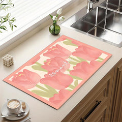 Kitchen Countertop Dish Drying Pad Absorbent Mat