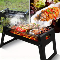 Foldable Portable BBQ Grill for Outdoor Camping - Easy Storage Barbecue Tools