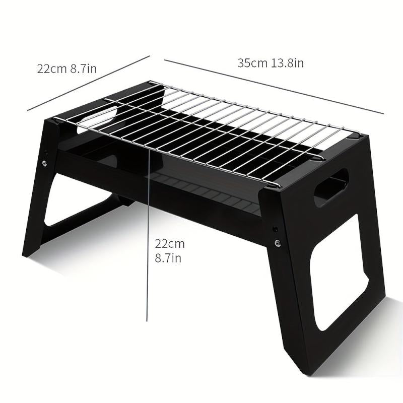 Foldable Portable BBQ Grill for Outdoor Camping - Easy Storage Barbecue Tools