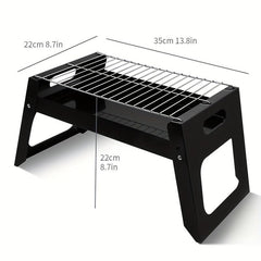 Foldable Portable BBQ Grill for Outdoor Camping - Easy Storage Barbecue Tools
