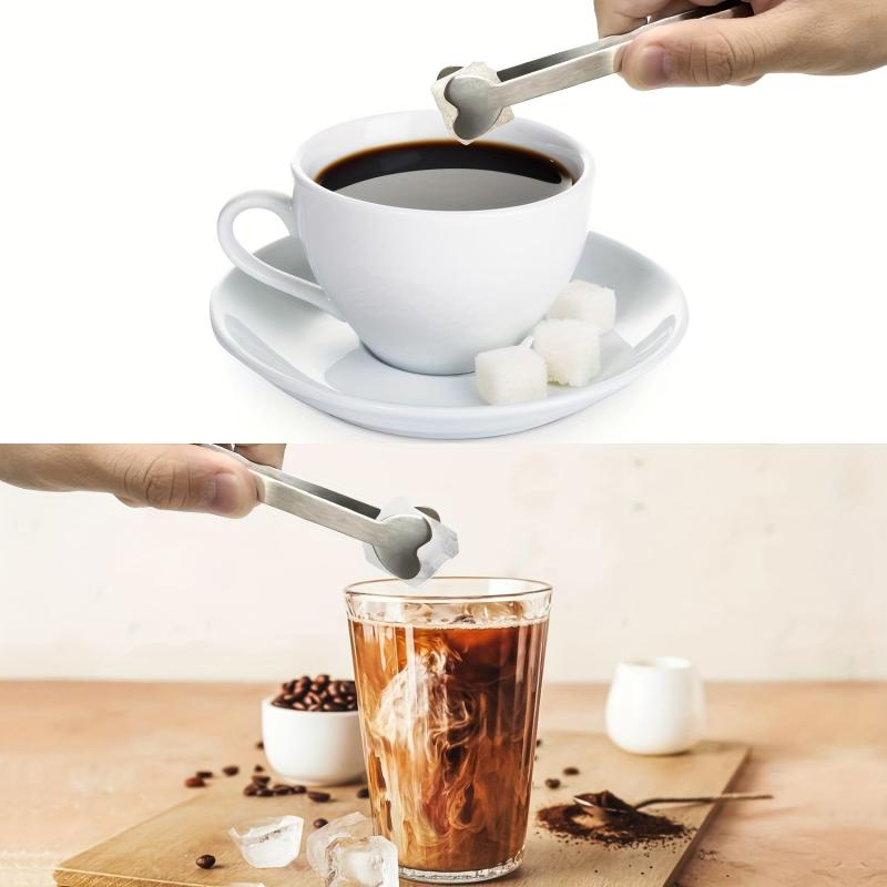 4pcs Heart Shaped Mini Tongs Stainless Steel Love Serving Tongs
