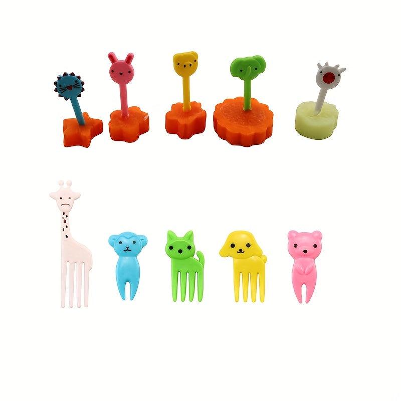 12pcs Vegetable Cutter Shapes Mold Set with Animal Fruit Picks