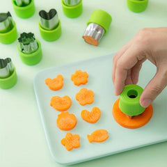 12pcs Vegetable Cutter Shapes Mold Set with Animal Fruit Picks